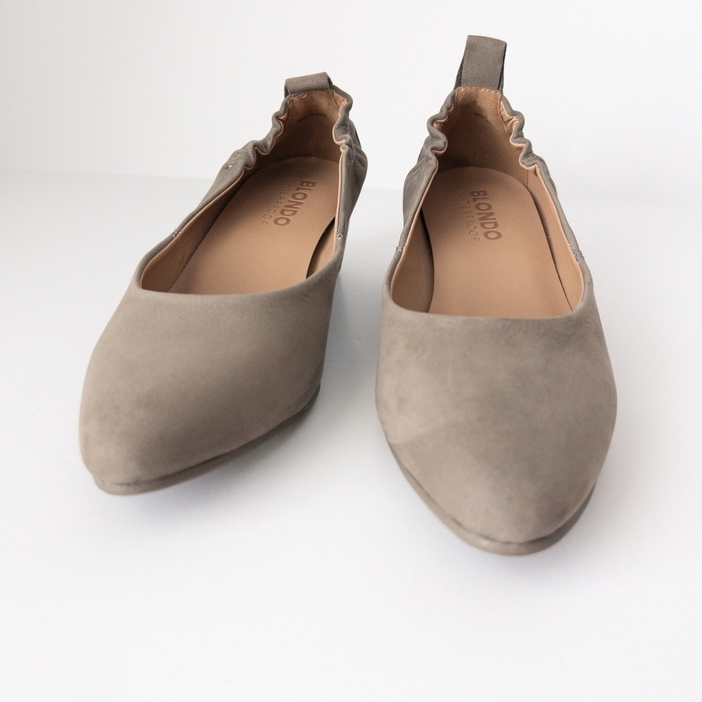Blondo Waterproof Etta Wedge Almond Toe Pump in Fallen Rock Nubuck Size 8 - Picture 4 of 9